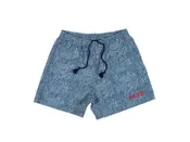 Adidas Denim Graphic Shorts 'White/Dark Blue'
