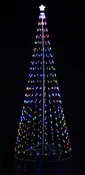 108" 9 ft Outdoor Multi-Color LED Cone Tree w/Collapsible base with Wireless Remote 61505