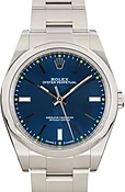 Used Blue Dial Rolex Oyster Perpetual 39 Ref 114300