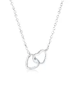 .22 Ct Interlocking Hearts Necklace with CZ