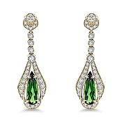 Anthrpocene Green Tourmalinr Earring