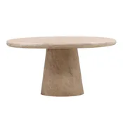 60" Acacia Wood Round Dining Table