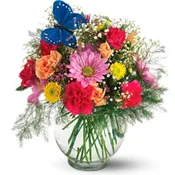 Butterfly Blossoms Vase