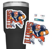 Illinois Football Retro Player Sticker