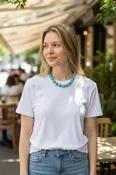 Beautify your Neck, Adjustable Choker necklace from 14.5" to 18", sterling silver, Turquoise Howlite  SR2017    Ships Free in Con't USA
