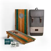 1ft x 2ft Gameday Teams Epoxy Resin Wood Compact Travel Cornhole Board Set
