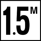 6 Inch (in) x 6 Inch (in) Depth Marker 1.5M Glass Overlay