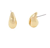 15mm Puffy Teardrop Earrings - Gold
