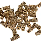 13mm x 6mm Flower Post Bead - Available in Antique Pewter & Gold Finishes - CBS 11/6393