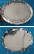 18th Century English London Sterling Silver Phoenix Bird Claw Foot Salver - Circa 1787 — Sir Richards Antiques & Fine Art Center ~ Est. 1971