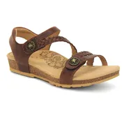 Aetrex Jillian Walnut Casual Sandal for Women