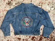 Vintage 1990's Levi Oversized 2 Pocket Superwash Trucker Jacket w/ USA Seal Embroidery (JYJ1024-351)