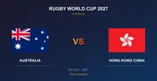 Australia vs Hong Kong China Tickets - Rugby World Cup 2027 Perth