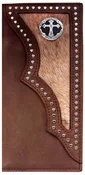 3-D Belt Rodeo Wallet W/Road and Cross Concho