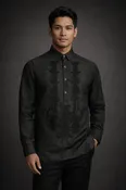 Black Barong Tagalog 1103BLS