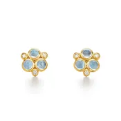 18K Blue Moonstone Trio Earrings