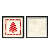 10x10 Reversible Wood Frame Sign - Tree & Stripe
