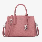 Michael Kors Laila Signature Small Satchel - Rosewood