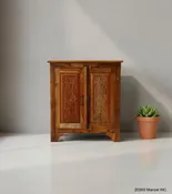 SOLID RECLAIMED HAND CARVED TEAK WOOD CABINET SIDEBOARD