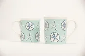 4.25″ Mug – Aqua Shells (QTY 4 Mugs)
