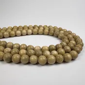 10.5mm Tugas Wood Round 15.5in Bead Strand