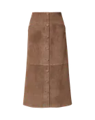Callisian Suede Midi Skirt