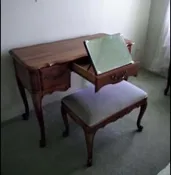Kling Solid Cherry Wood Vanity with Hidden Mirror