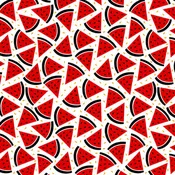 1210-08 Red/Wht - Watermelon Slices || Grill & Chill