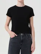 Agolde Adine Shrunken Tee Black