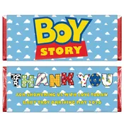 Boy Story Baby Shower Candy Bar Wrappers