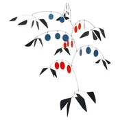 An Abstract Kinetic Mobile Sculpture in Red Blue and Black by Arthur Bauman 1977 — Bradbury Art & Antiques