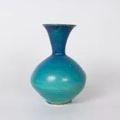 1920's Turquoise Blue Glazed Ceramic Vessel