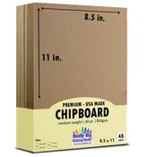 40 point Chipboard 8.5 x 11 – 48 Sheets