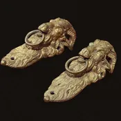 Ormolu Ram Mounts with Rings — Aurora Mills