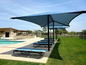 2 Post Umbrella Hip Shade Structure