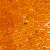 10SV236-6SQ: Antique Venetian 10/0 Seed Bead Transparent Orange #6 Square Hole - 10 Grams