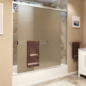 1050 Series Chrome Obscure Glass Tub Door 55-1/8″ to 59-1/8″ W X 57-3/8″ H