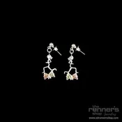 Silver "Atalanta" Runner Post Earrings