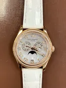 Annual Calendar 4936 Rose Gold Diamond Mother of Pearl (4936r-001)