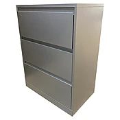 Used 30″ W Steelcase 3-Drawer Lateral File in Grey