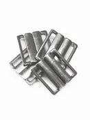 1" Silver Metal Front Clasp Bra/Swimwear Closure - 4 Per Bag