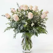 Classic Dozen Light Pink in Vase