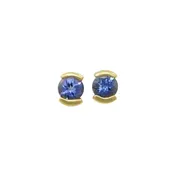 0.56 Carat Round Tanzanite Earrings