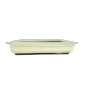 11" Rectangle Tray Bonsai Pot - Cream