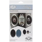 Elizabeth Craft Designs - Karen Burniston - Pop it Ups Metal Dies - Accordion Oval Card