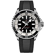 Breitling Superocean Automatic Black Dial 42mm A17375211B1S1  Stainless Steel With Black Rubber Watch 2024