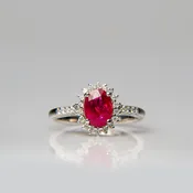 14k White Gold Ruby (1.9ct.) Ring