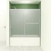 1100 Series Chrome Framed Obscure Glass Tub Door 54-1/2″ to 58-1/2″ W X 56-3/4″ H