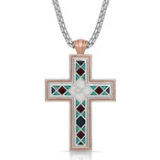 Montana Silversmiths American Legends Mosaic Cross Necklace