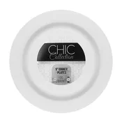 Chic Collection - 9 in. Dinner Plate (White) - 20 ct.